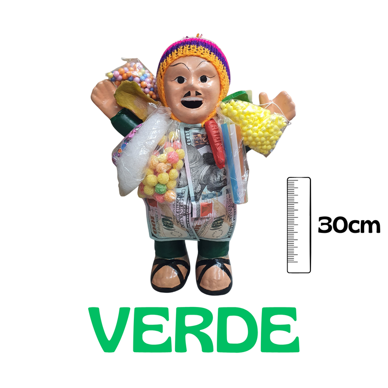 Ekeko Verde 30 cm (Origen: Peru) ·